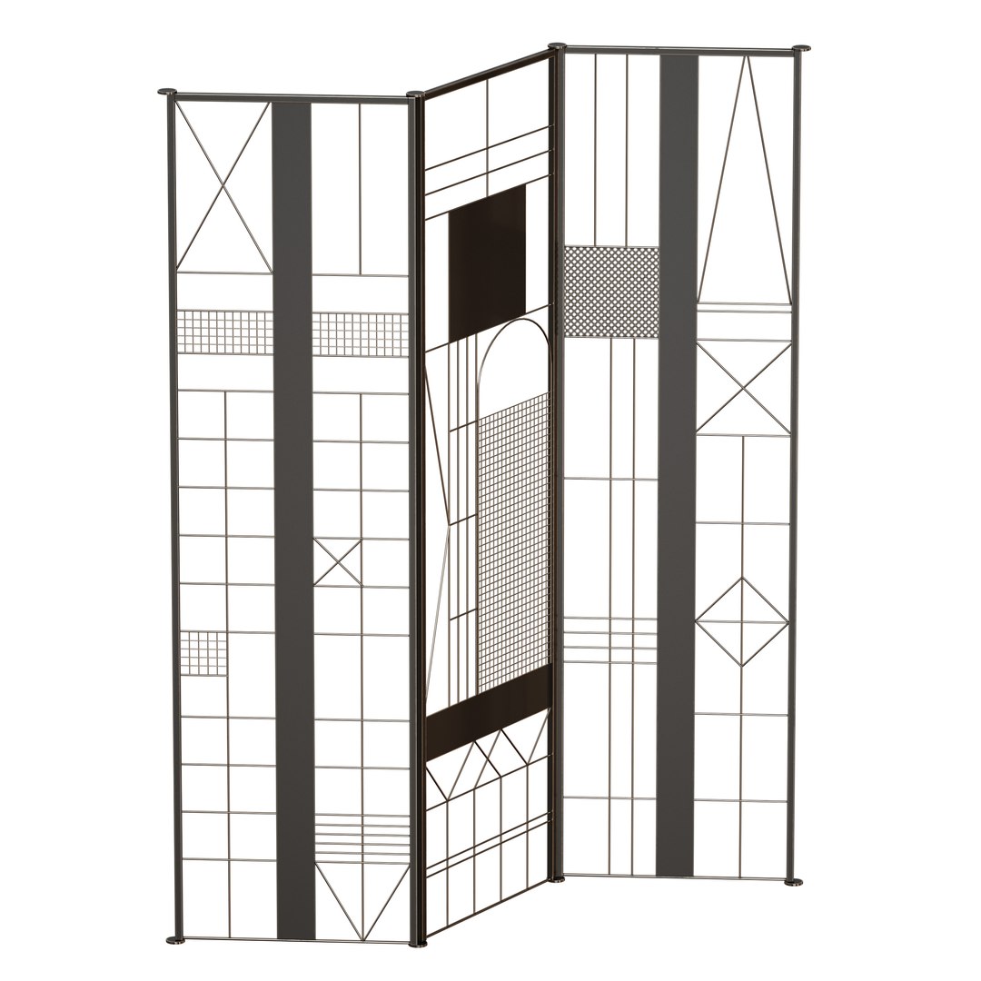 3D Metal Screen With Geometric Pattern Model - TurboSquid 2314483