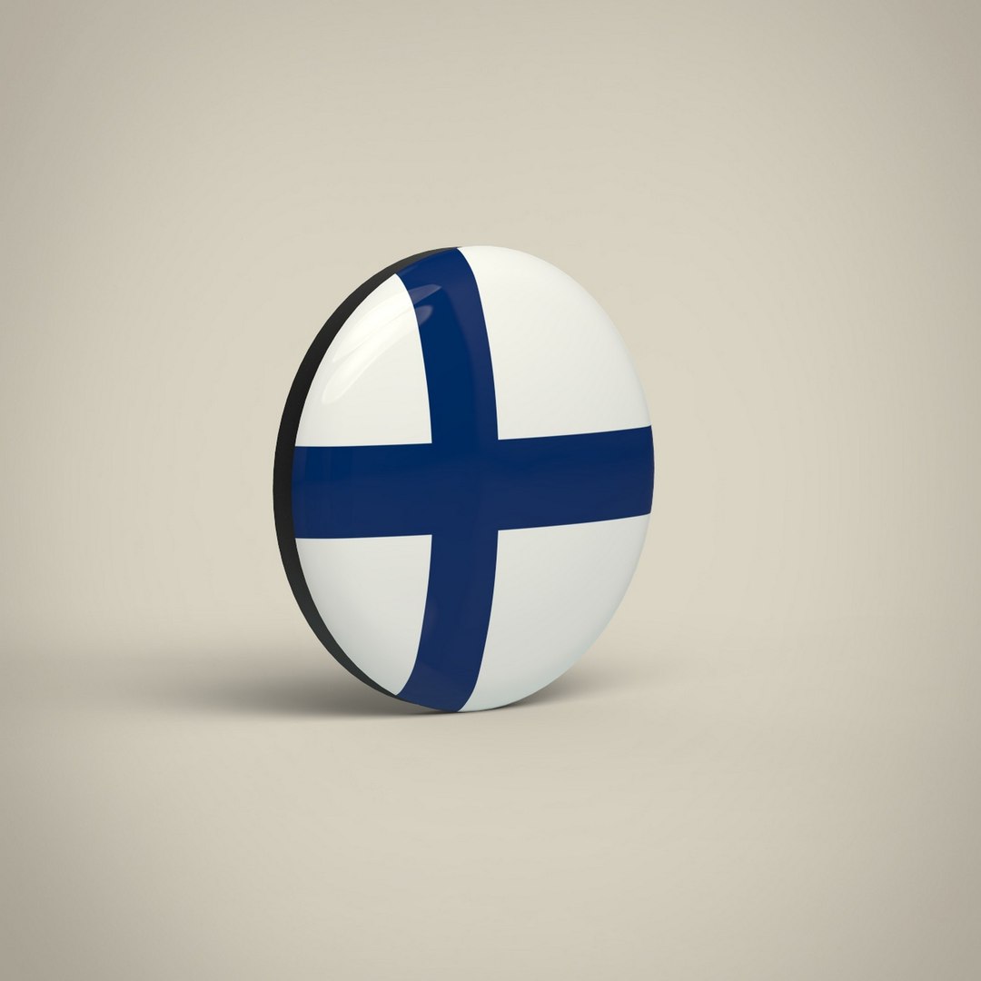 3D Finland Badge Model TurboSquid 1945066