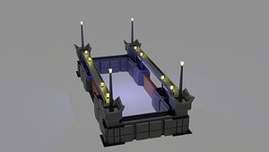 Low Poly Luminated Castle 3D model