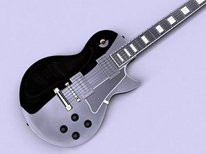 3d model gibson les paul black