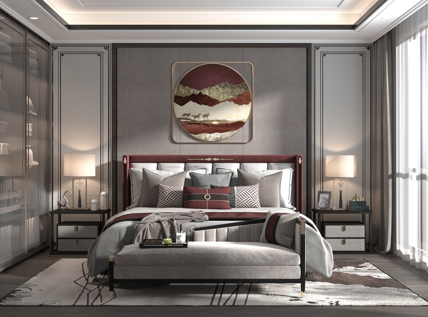 3D Chinese-style Bedroom 3D Model Interior Design Style - TurboSquid ...
