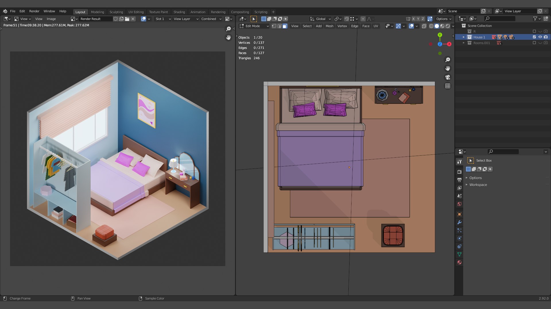 Simple Interior Collection 1 Low Poly 3D Model - TurboSquid 1739790