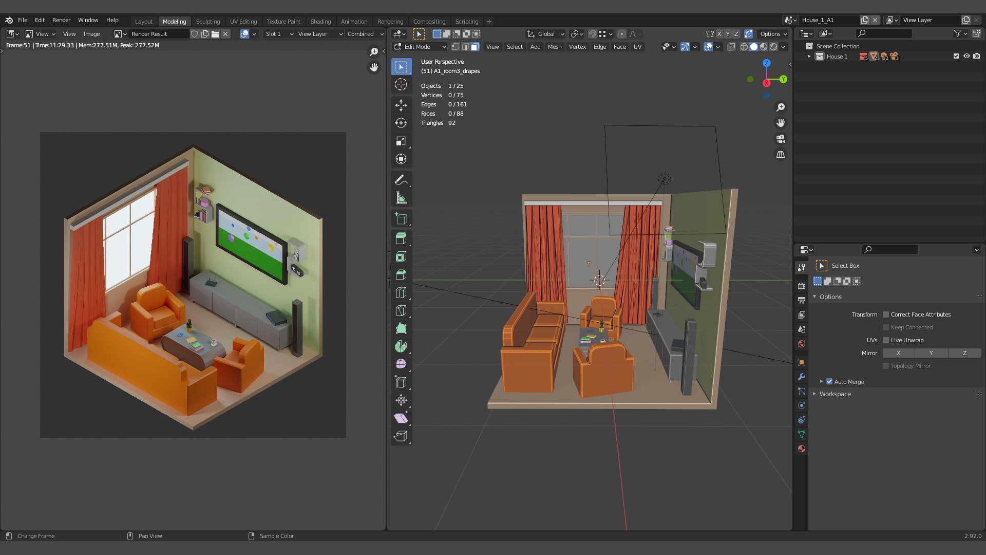 Simple Interior Collection 1 Low Poly 3D Model - TurboSquid 1739790