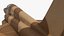 Sand Camo Jet Fighter with Wing Missiles Simplified 3D model