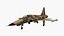 Sand Camo Jet Fighter with Wing Missiles Simplified 3D model