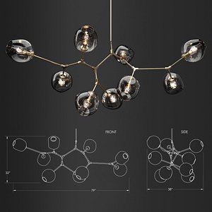 Branching bubble 9 lamps 1 by Lindsey Adelman DARK GOLD