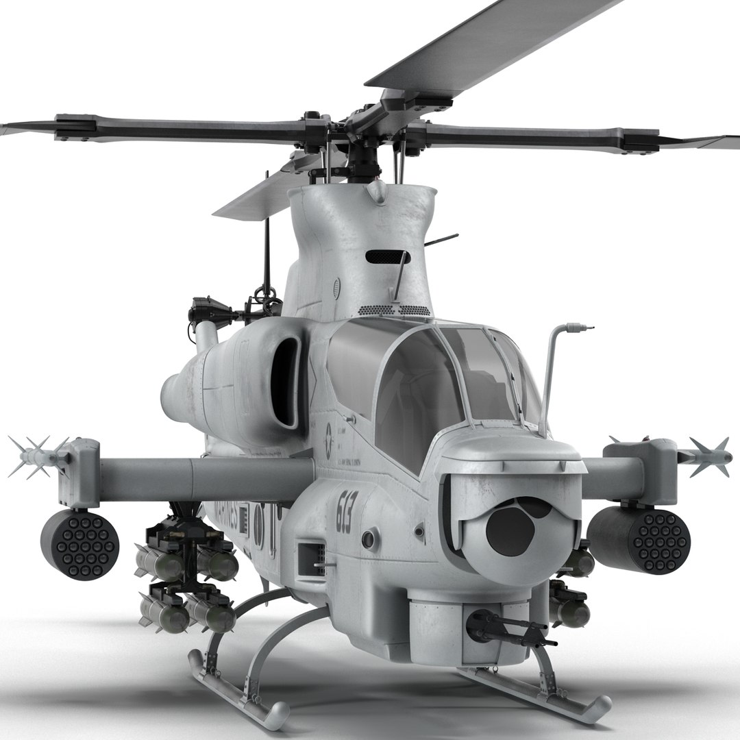 Attack Helicopter Bell AH 1Z Viper 3D model preview