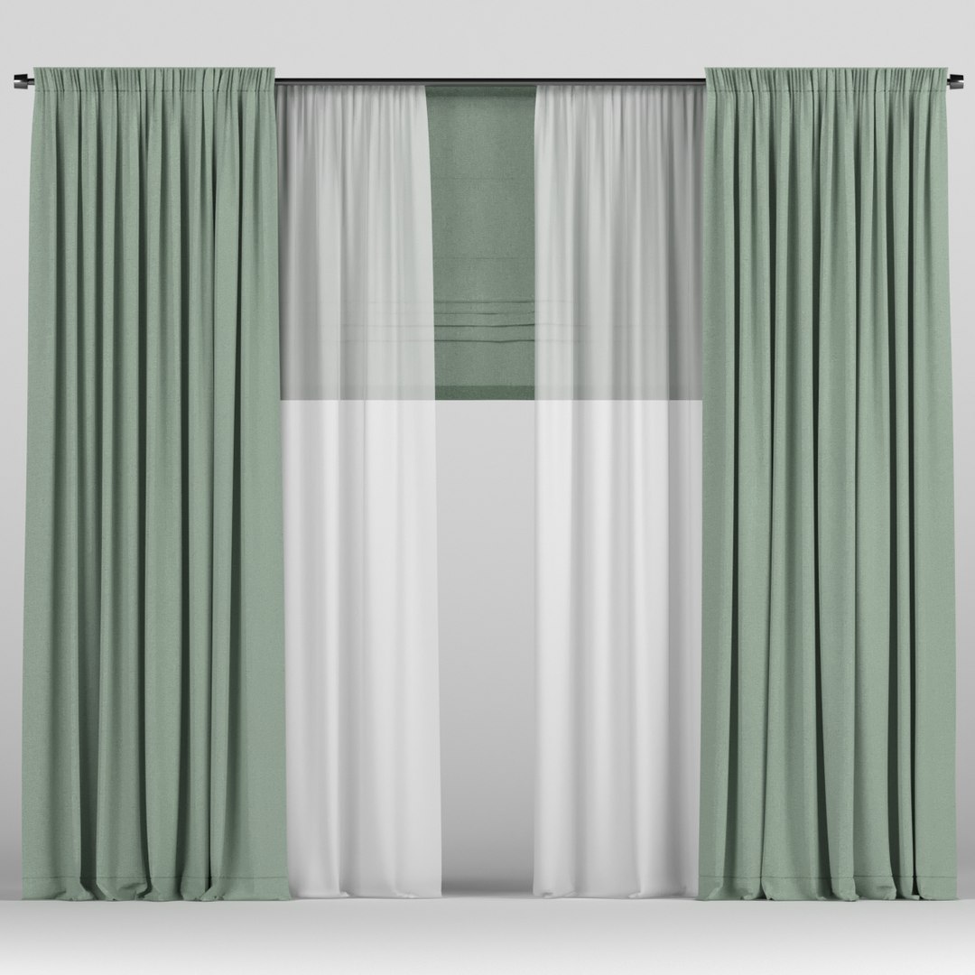 Curtain 3D Model - TurboSquid 1660940