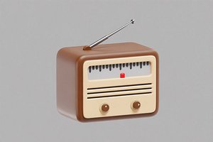 Vintage radio Cartoon 3D model