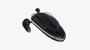 Alien Spaceship UFO H10 Full Black - Sci Fi Spacecraft Design 3D model