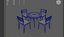 wood dining table 03 3D model