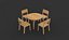 wood dining table 03 3D model