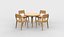 wood dining table 03 3D model