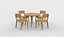 wood dining table 03 3D model