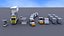 Pack de conteneurs d'avion de voiture Low Poly 070519