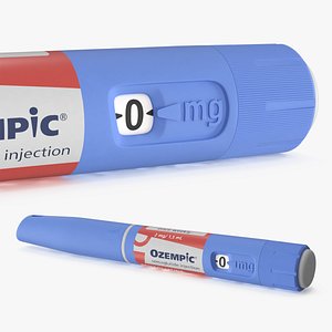 3D Ozempic Medical Device Injection Pen Blue