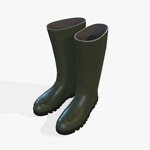 Gardening Boots Game Asset 3D model