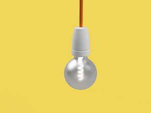 3d nud light bulb model