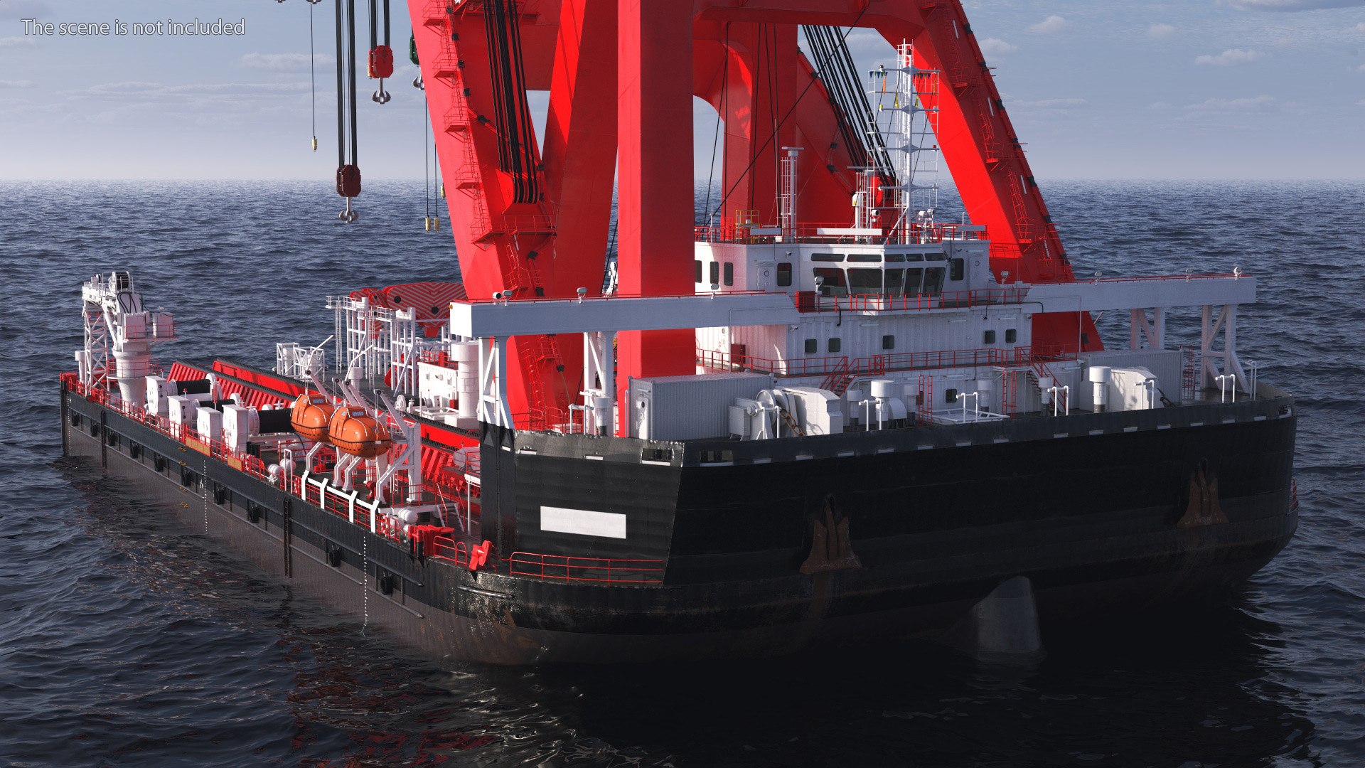 3D Floating Vessel Crane Working Position - TurboSquid 2111842