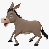 Cartoon Donkey Rigged