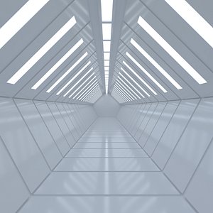 3D sci fi corridor