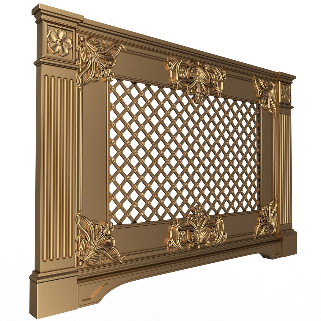 3D Radiator Cover Decorative Screening Grille Panel 017 model ...