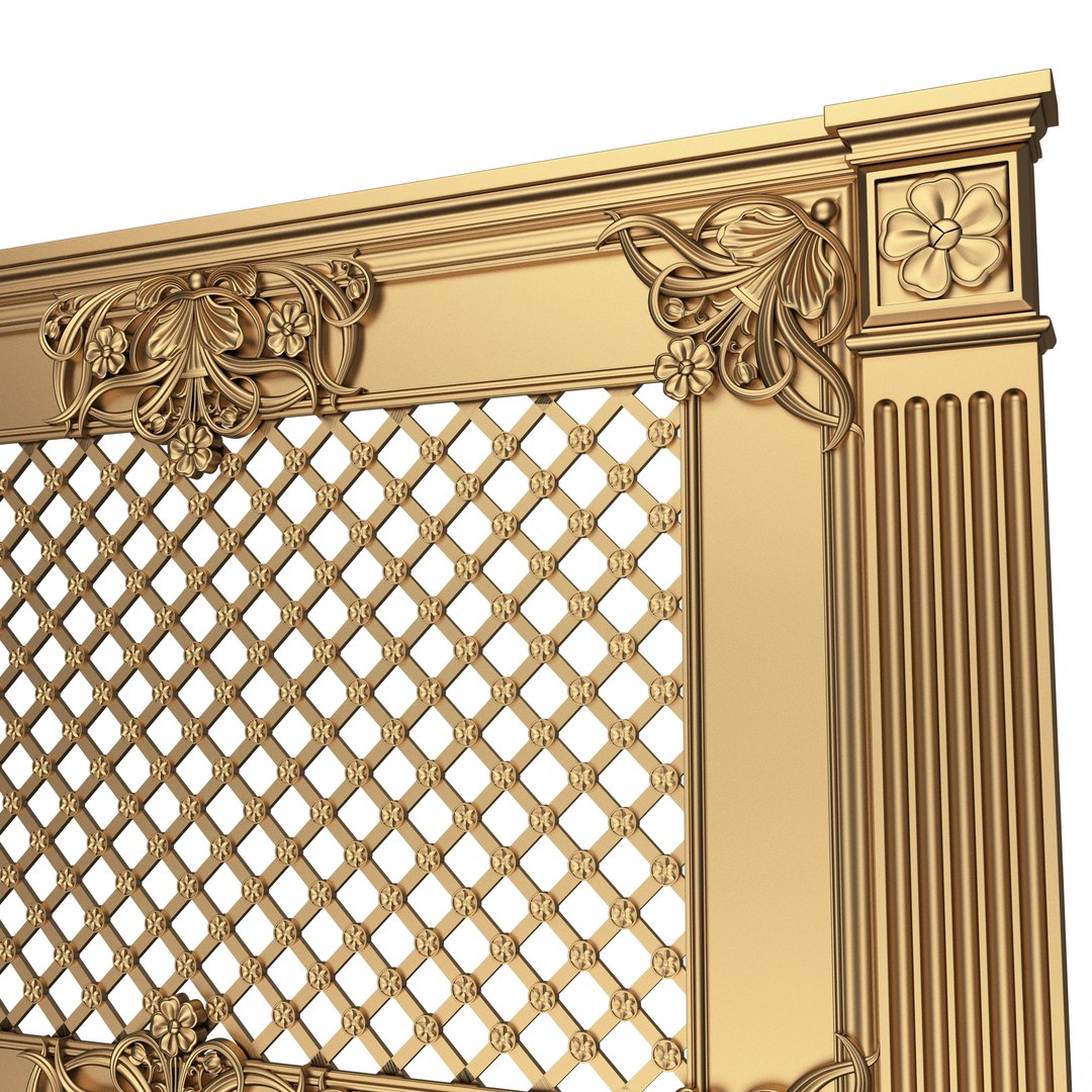 3D Radiator Cover Decorative Screening Grille Panel 017 model ...