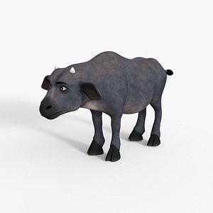 Cartoon Baby Cow 3D model