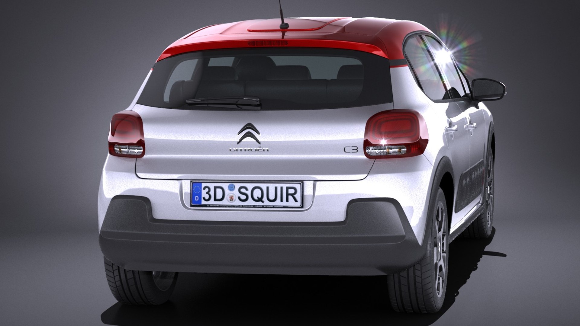 3d Citroen C3 2017 Model