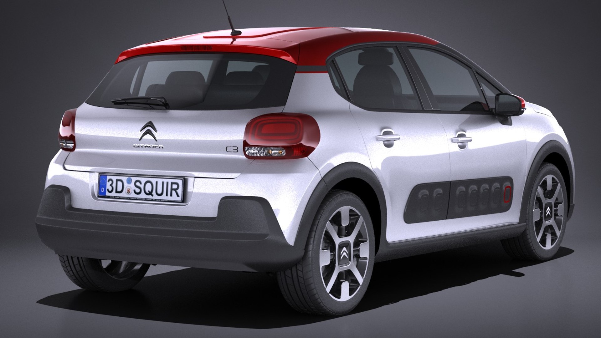 3d Citroen C3 2017 Model