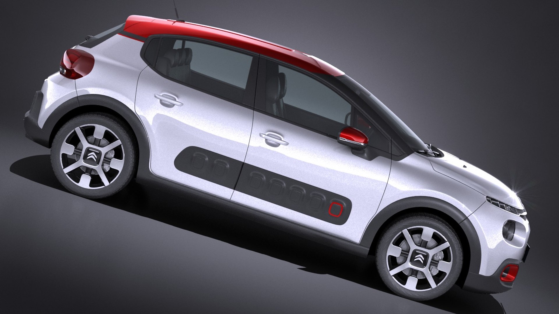 3d Citroen C3 2017 Model