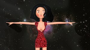 3D model woman dress
