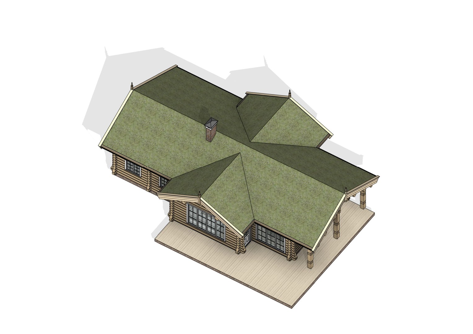Log House 3D Model - TurboSquid 1278564