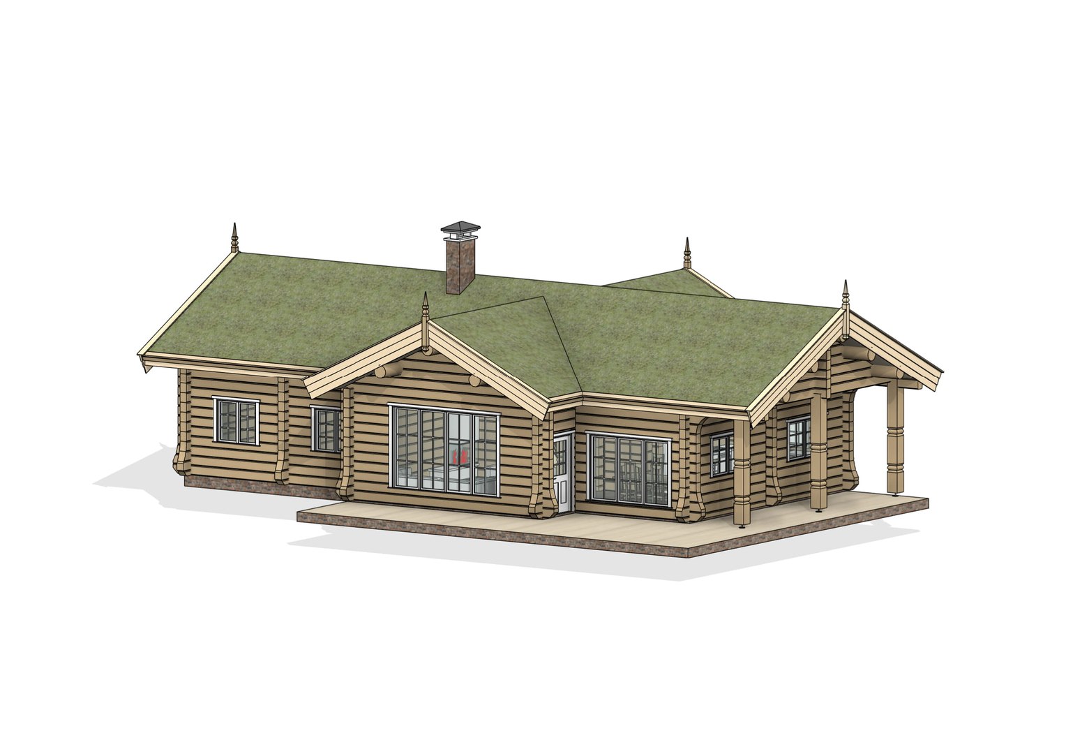 Log House 3D Model - TurboSquid 1278564