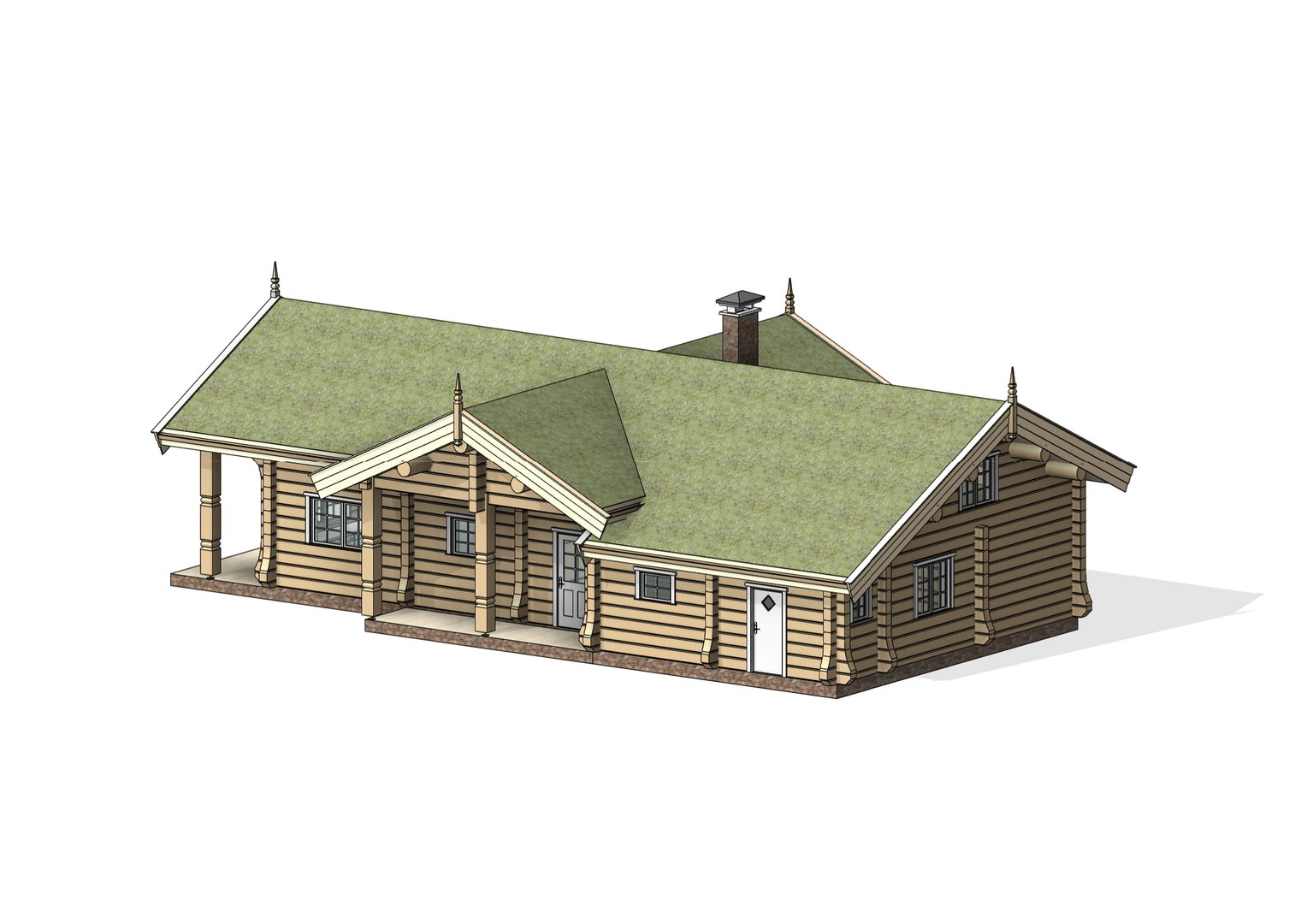 Log House 3D Model - TurboSquid 1278564