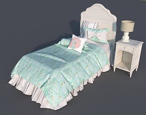 Revit single bed 4