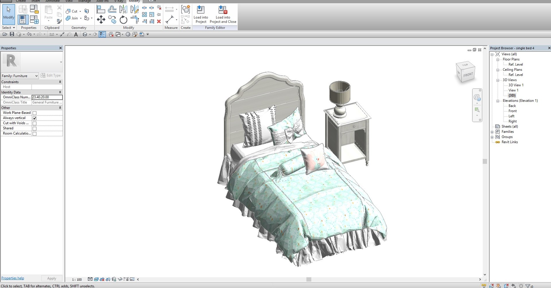 3D Single Bed Model - TurboSquid 1559669