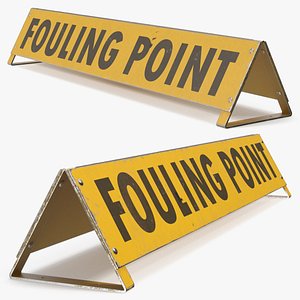 Railway Fouling Point Sign 3D