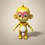 Cartoon monkey model
