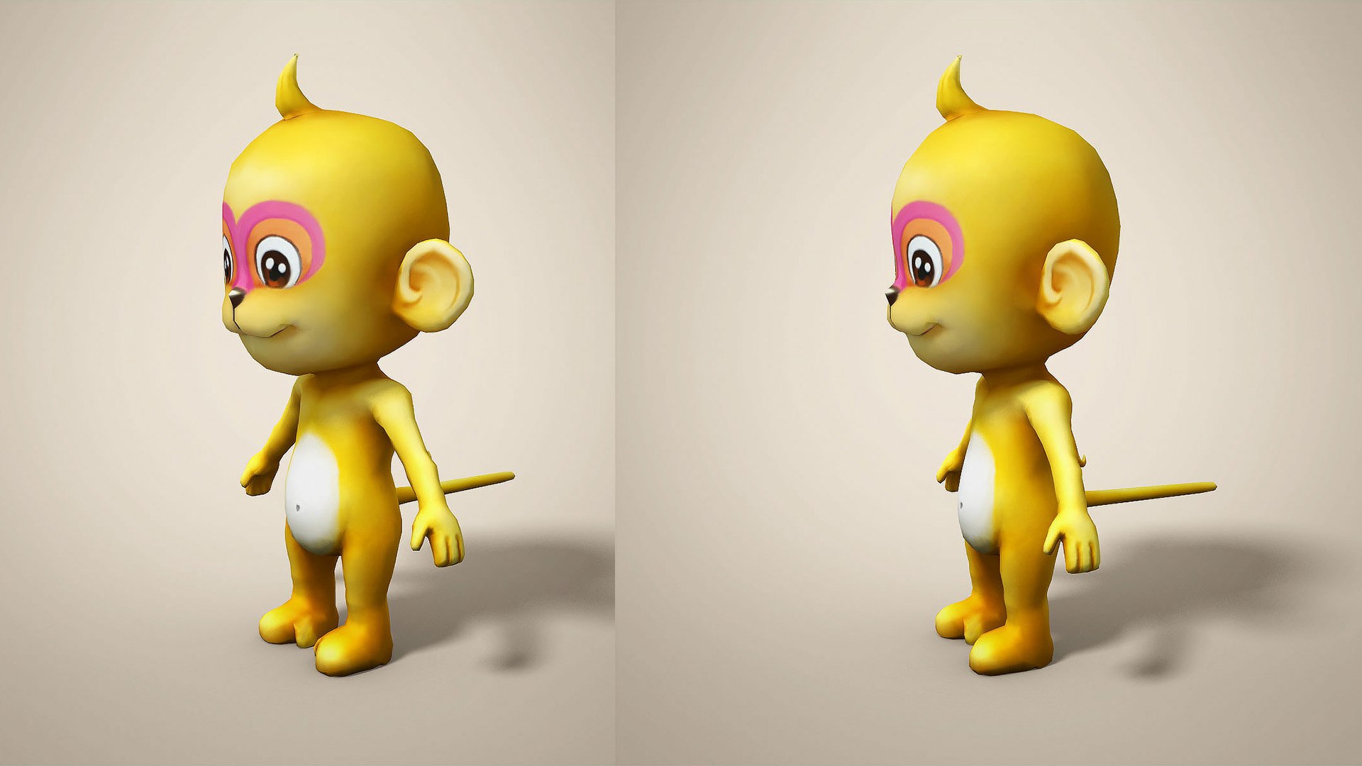 monkey cartoon 3D https://p.turbosquid.com/ts-thumb/jY/QBAWvC/gJ/productshots05/jpg/1614694749/1920x1080/fit_q87/b428f84183bc6f96194456ce05569a83799a7707/productshots05.jpg