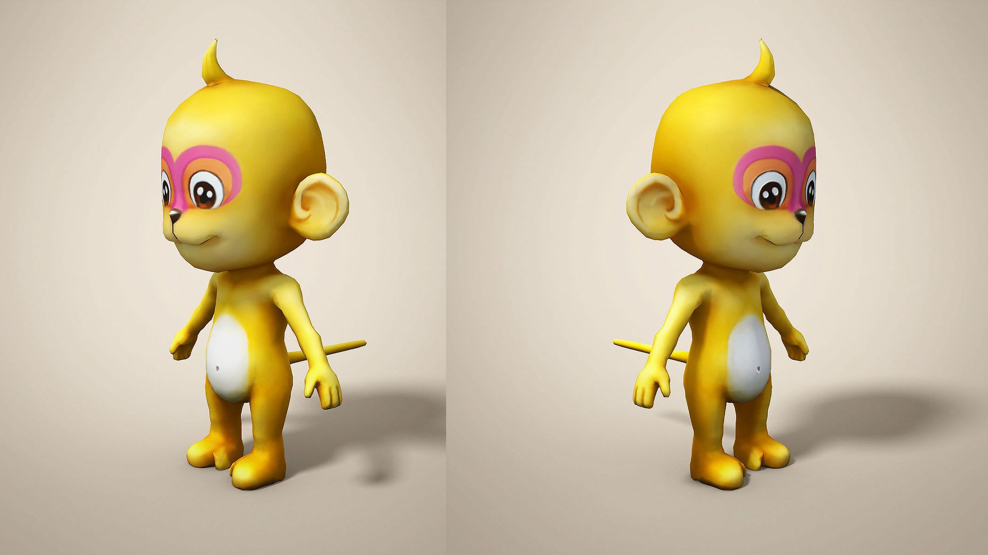 monkey cartoon 3D https://p.turbosquid.com/ts-thumb/jY/QBAWvC/gT/productshots04/jpg/1614694748/1920x1080/fit_q87/558d091e0c5bc0c4532d8d7b5cb4f2e9dc955ea4/productshots04.jpg