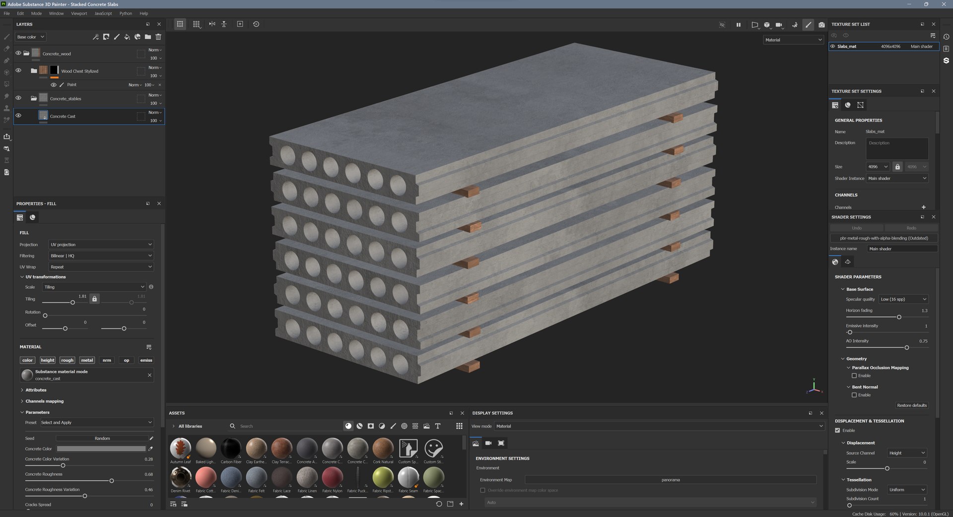 3D Stacked Concrete Slabs TurboSquid 2292987