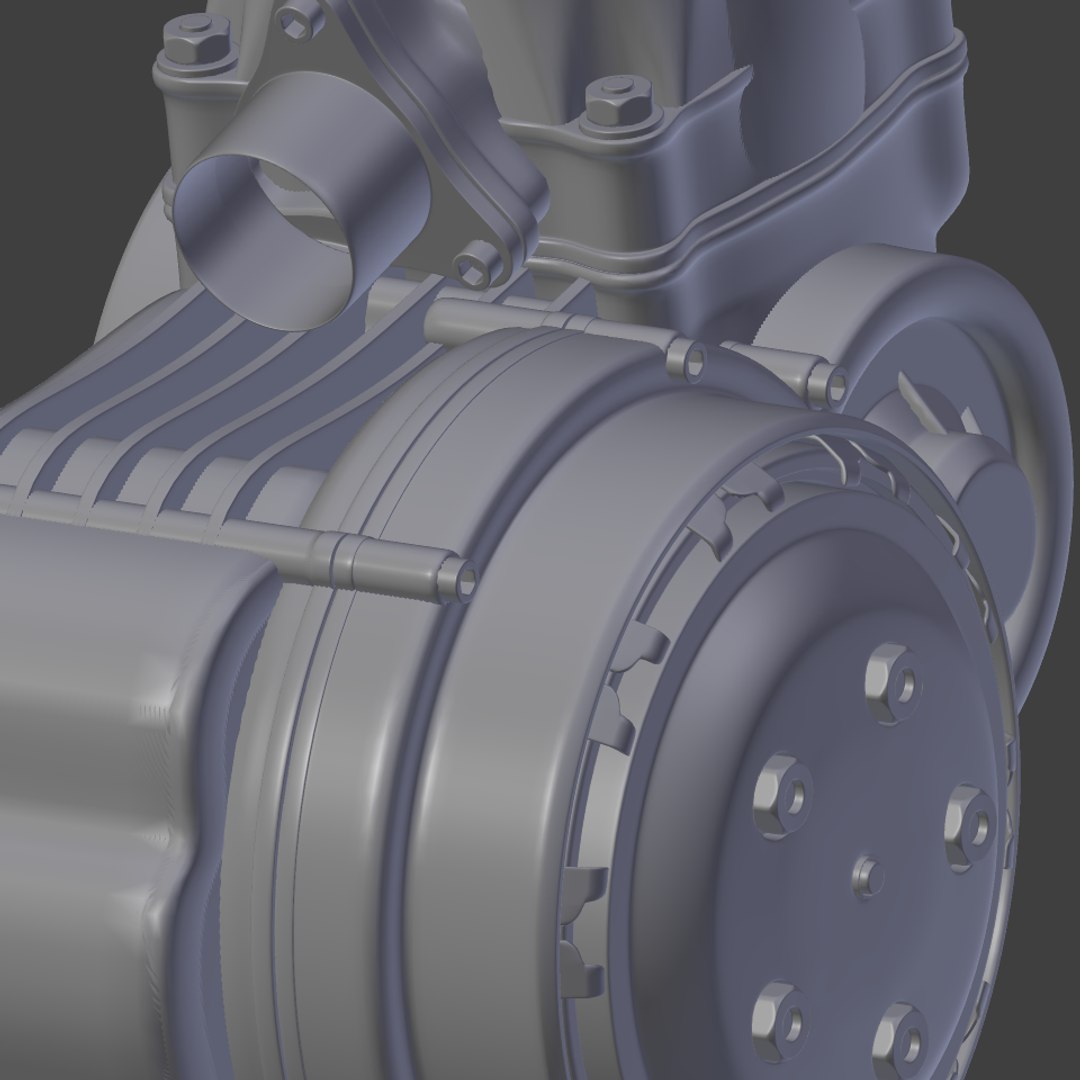 Racing Kart Engine 3d Model