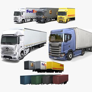 3D Trucks and trailers