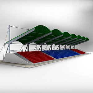 3d stadium seating tribune model