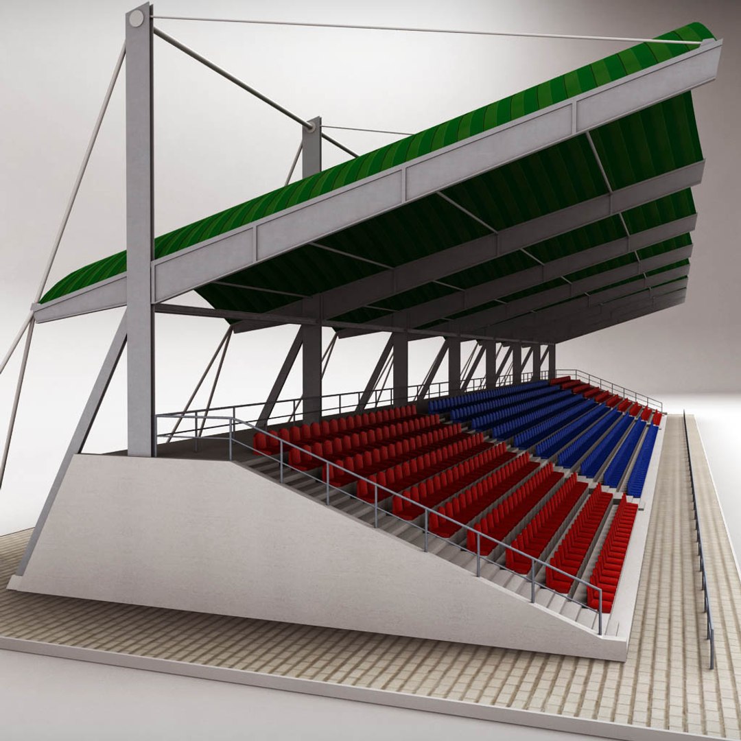 3d Stadium Seating Tribune Model