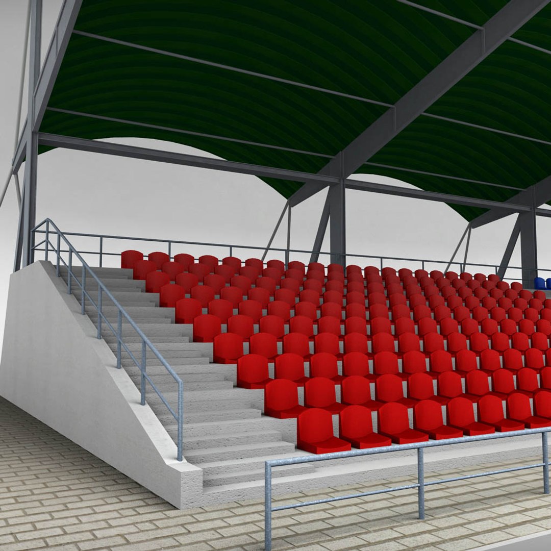3d Stadium Seating Tribune Model