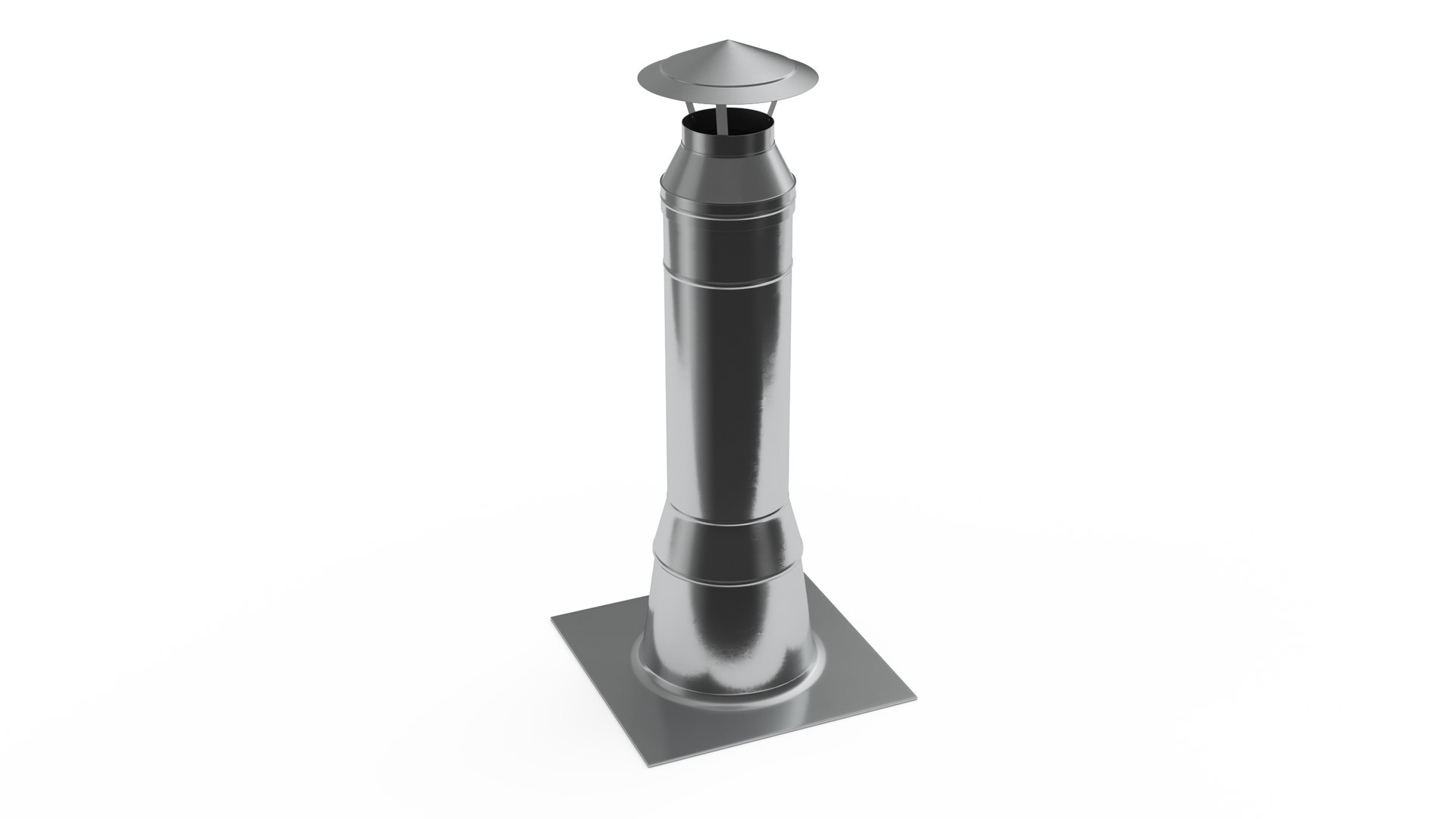 Stove Chimney Stainless Steel 3D model preview