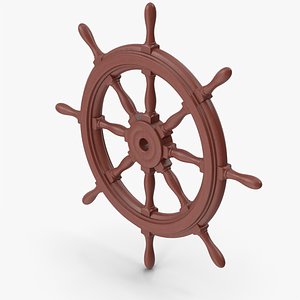 Ship Wheel Dark Wood