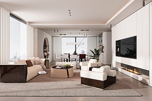 3D model Modern living room